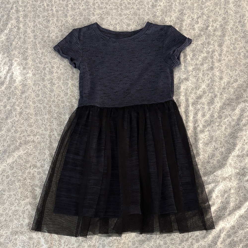 Cat & Jack Navy and Black Casual Kids Dress